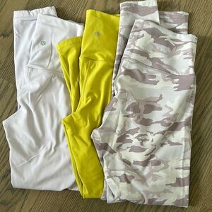 3 pack - Lululemon tights - sold as a batch